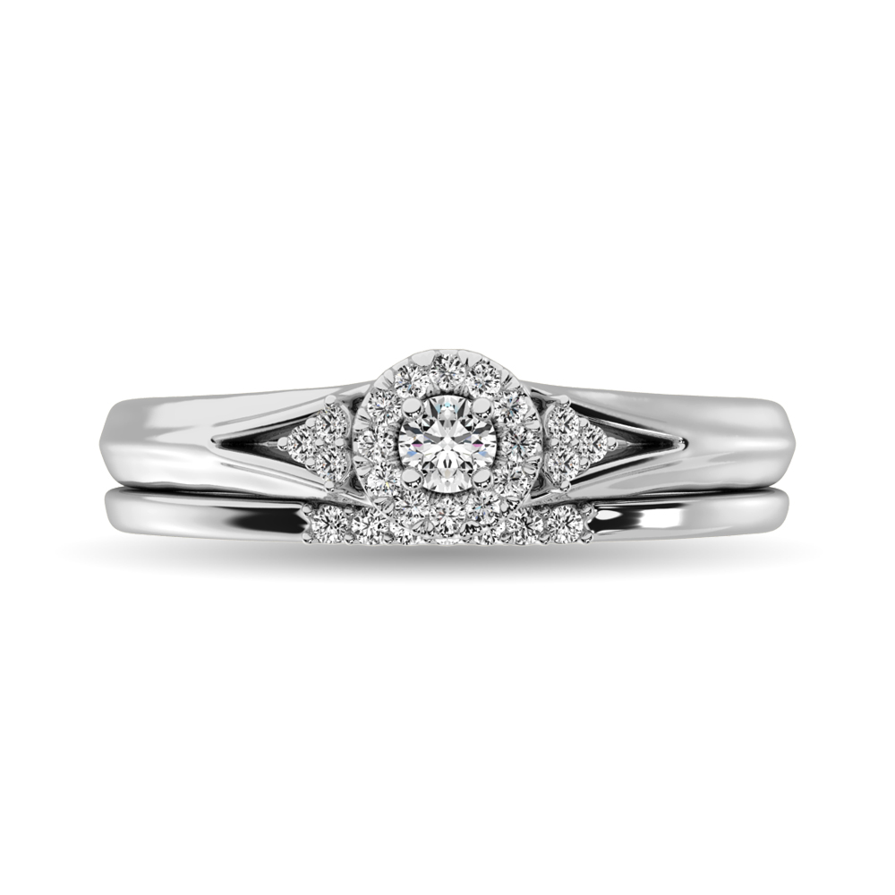 Diamond Bridal Ring 1/4 Ct.tw in Round-cut 10K White Gold - Image 2