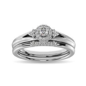 Diamond Bridal Ring 1/4 Ct.tw in Round-cut 10K White Gold