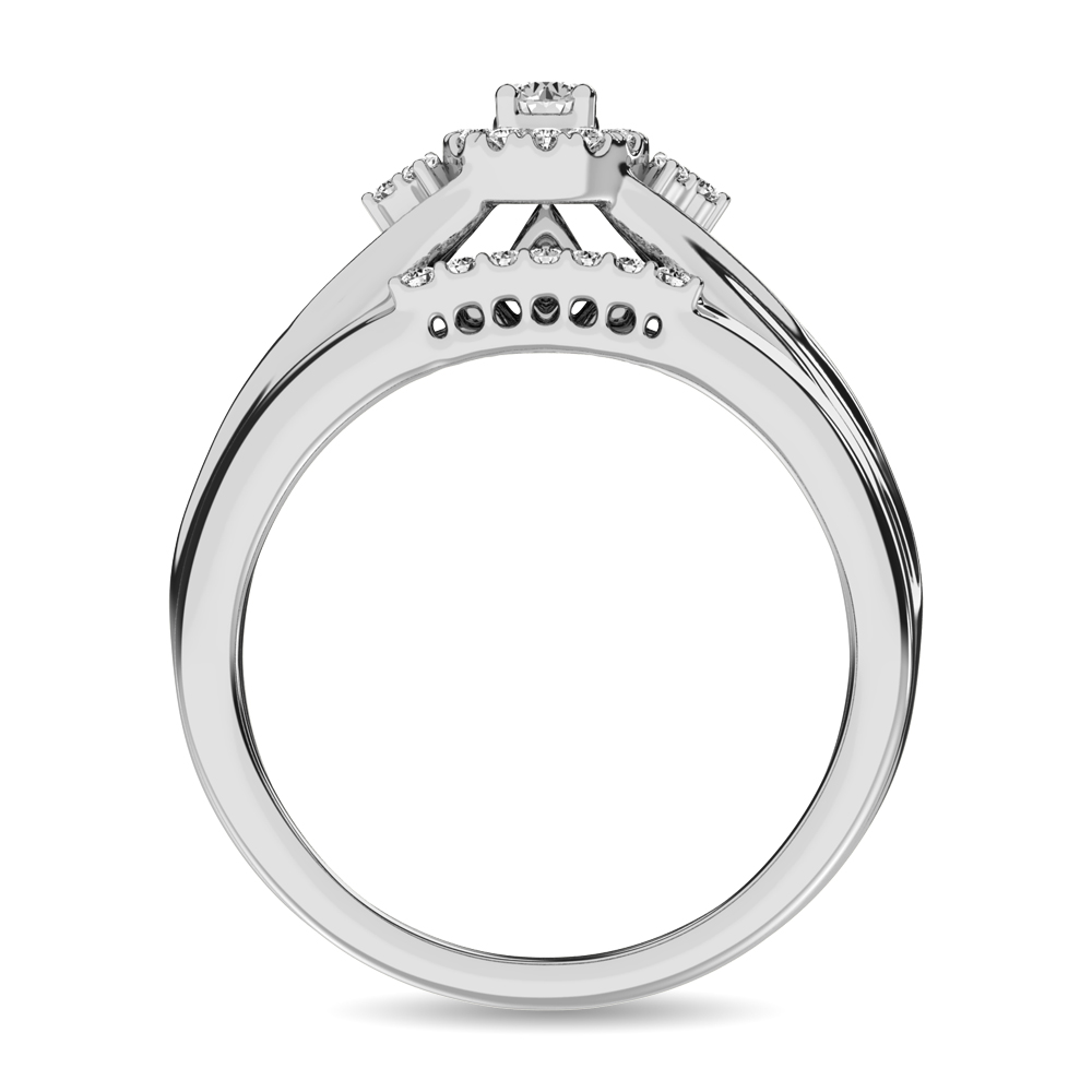 Diamond Bridal Ring 1/4 Ct.tw in Round-cut 10K White Gold - Image 4