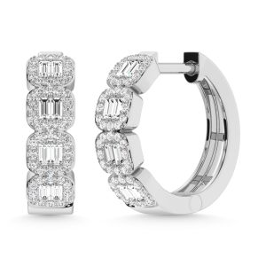 14K White Gold Diamond 1/2 Ct.Tw. Fashion Earrings