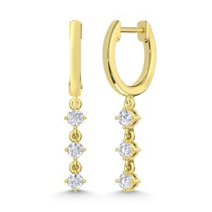10K Yellow Gold 1/3 Ct.Tw. Labgrown Diamond Fashion Earrings