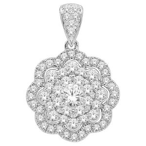 10K 0.75CT D-PENDANT LADIES RDS CNTR 0.17