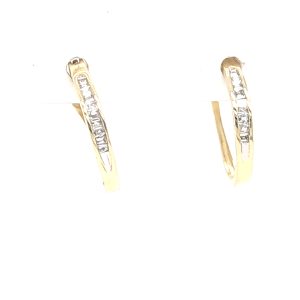 10K 0.08-0.10CT D-EARRING HOOPS TPR CHANNEL