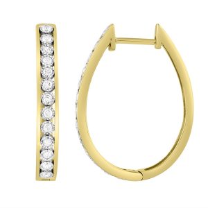 10K 0.30CT D-HOOPS RDS PRONG