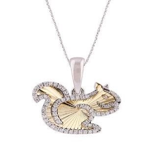 10K 0.08CT D-PENDANT LDS RDS "RABBIT" MICRO PRONG