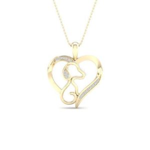 10K 0.05CT D-PENDANT LADIES RDS "HEART" (BEST DEAL BEST VALUE)