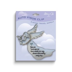 You are more Special Angel Silver Finish Cast Metal Visor Clip