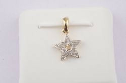 10K 0.05CT D-PENDANT LDS RDS "STAR" MICRO PAVE