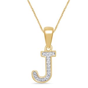 10K 0.05-0.07CT D-ALPHABET RDS MINI "INITIAL J"