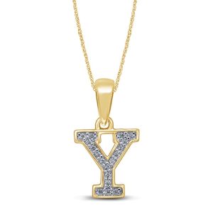 10K 0.07CT D-ALPHABET RDS MINI "INITIAL Y" PRONG SETTING