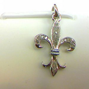 10K 0.05CT D-PENDANT LDS RDS MP "FRENCH LILY"
