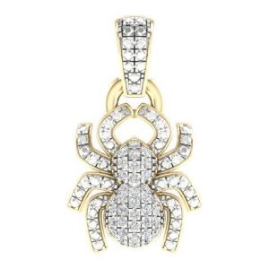 10K 0.10CT D-PENDANT MEN RDS "SPIDER"