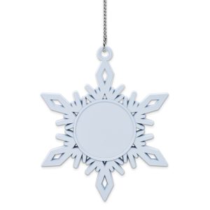 White Pewter Snowflake Ornament