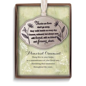 Those We Love Memorial Silver-tone Engravable Ornament Boxed