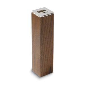 Walnut USB Square Tube Power Bank Charger