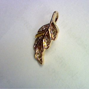 10K 0.08CT D-PENDANT RDS " LEAF"