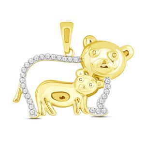 10K 0.08CT D-PENDANT LADIES RDS "TEADY BEAR" (BEST DEAL BEST VALUE)