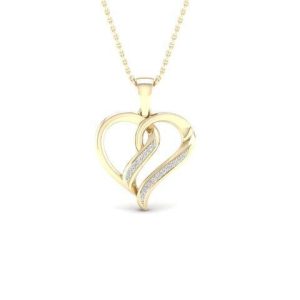 10K 0.05CT D-PENDANT LADIES RDS "HEART"