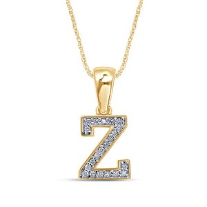 10K 0.08-0.09CT D-ALPHABET RDS MINI "INITIAL Z"
