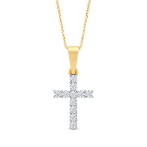 10K 0.07CT D-PENDANT MEN RDS FANUC "CROSS"
